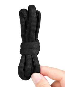 Bold Polyester Woven Semi-Circular Shoelaces, Fashionable Solid Color Replacement Shoe Accessories For Sneakers And Hiking Boots - Multicolor - View 8