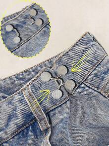 2/1pc Detachable Pants Button Multi-Function Brooch Adjustable Button Travel Vacation Cruise Essential Accessory For Women New Semester Season - Multicolor - View 4