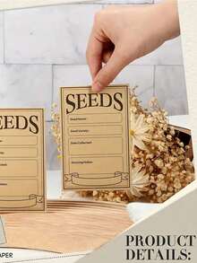 1/10/30pcs Brown Retro Style Seed Envelopes,Self-Adhesive Sealing Sead Envelopes ,3.15 X 4.72 Inch Seed Storage Envelopes,Seed Packet Organizer,Seed Saver Binder, Flower Seeds,Small Envelopes For Collecting Vegetable And Garden Seeds - Multi-color - View 4