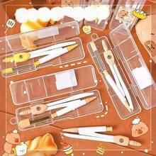 2pcs Cute Capybara Compass Set Drawing Tools, Random Color Style (Compass + Lead/Set), 2B Automatic Pencil Lead Compass, Suitable For School And Art Projects, Suitable For Teaching And Architectural Sketching, Suitable For Students, Schools, Offices And Various Educational Scenarios. Back To School Season, Learning Supplies, Art Supplies, Office Desk Accessories. Educational Tools For School, School Engineering - Multicolor - View 3