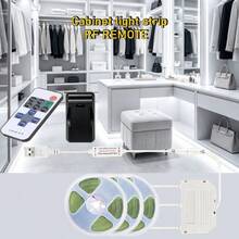 Acosh Neon Dimmable & Cuttable COB LED Cabinet Light Strip, Self-Adhesive USB Powered Light Bar With RF Remote, Warm White/Cool White Adjustable, Suitable For Wine Rack, Wardrobe, Closet Lighting - White - View 19