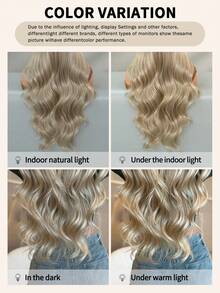 NAMM Ombre Grey Extra Long Wavy Wigs With Bangs Fluffy Heat-Resistant Fiber Synthetic Wavy Curly Wig For Cosplay Wear, Halloween & Carnival Party, Anime & Costume Use 28 Inch - Silver - View 8
