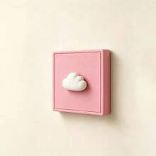 1pc 9.3*9.3cm Cloud Switch Cover, 3D Printed Switch Button Sticker, Home Switch Concealment Decor, Switch Protective Shell - Cloud-shaped Lid - View 11