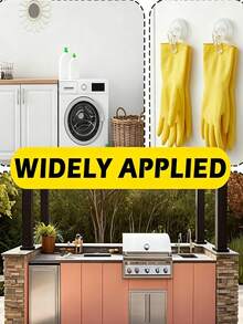 Rotating Suction Cup Storage Rack, Drill-Free Damage-Free Clip, Can Hang Gloves & Towels, Washable Design, High Load Bearing Hook Holder, Multi-Function Hook - Multicolor - View 5
