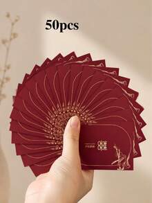 50pcs Red Envelopes, Suitable For New Year, New Year Holidays, Special Occasions, Weddings, Valentine's Day And Blessing Gifts, Wedding Reception Mini Red Envelopes, Wedding Door-Blocking Red Envelopes - Various - View 4