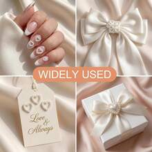 100/300/400/500pcs Pearl Bow Table Confetti, Bow Theme Glitter Table Confetti, Wedding Table Confetti Decoration DIY Handmade Bow Nail Art Gift Packaging, Christmas Decoration, Christmas Stocking Filler - Multicolor - View 4