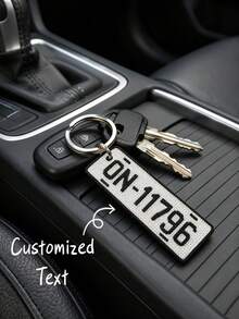 Ayotu Personalized Perler Bead Keychain - Customized License Plate Design (Letters/Numbers/Patterns) Pixel Bead Style Key Ring - Ideal Gift For Driving Enthusiasts, Birthday, Anniversary, Christmas, Valentine's Day, Elegant Car Key And Bag Charm, Anniversary Gift - Multicolor - View 5