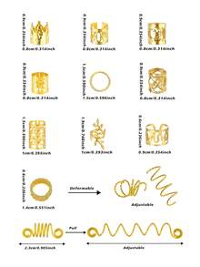 220pcs Gold Hair Accessories, Loc Jewelry For Braids, Women's Hair Jewelry, Metal Hair Ring For Dreadlocks Hair Braid Decoration(Without Box) - Gold - View 6
