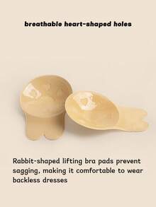 Reusable Rabbit Ear Silicone Invisible Self-Adhesive Push-Up Breast Petals - Multicolor - View 5