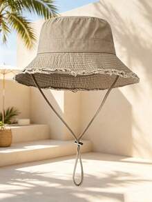 1pc Women's Bucket Hat, Sun Protection & Windproof, Suitable For Travel, Beach, Casual Vacation, Daily Use - Multicolor - View 9