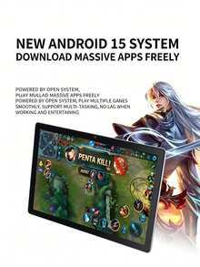 HYUNDAI Y108 Tablet, 5G WIFI Student Cloud Computer, Smart Screen, Android Portable Learning Machine, A75 High-Performance Core, Low Power Consumption, Android 15 System, 10.1-Inch HD Large Screen, Octa-Core Processor - Silver Gray - View 7