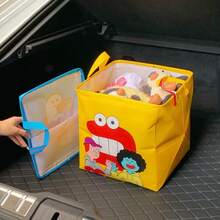 1pc Cartoon Toy Storage Basket, Waterproof, Foldable, Car-Friendly, Large Capacity Baby Snack Toy Clothing Storage Bin - Multicolor - View 10