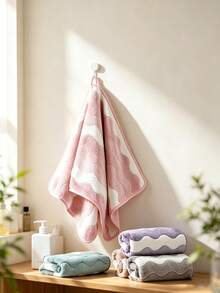 Soft High Absorbent Quick Dry Bath Towel And Beach Towel Set, Suitable For Bathrobe, Women's Drying Robe, Waterproof Coat, Bathroom Accessories, Home And Room Decor, Autumn Home Decor, Halloween Home Decor, Christmas Stocking Gift - Pink - View 4