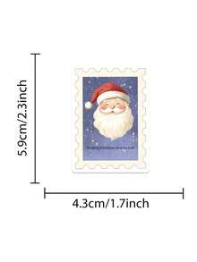 50pcs/Set Retro Merry Christmas Aesthetic Stickers, Decorative Decals For Stationery Notebook Luggage Laptop Guitar Fridge Phone Teens Sticker - Sets - View 3
