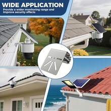 Security Camera Eave Mount Bracket, Outdoor Stainless Steel Eave Camera Mounting Base, Includes Rust-Proof Screws, Suitable For Security SoloCam S340 And PTZ Dome Cameras, Portable No-Drill Design - A - View 7