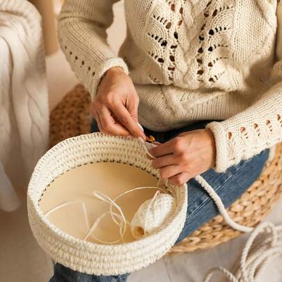 5pcs Wooden Basket Bottoms, Oval/Round Blank Crochet Bases, 5 Sizes, DIY Handmade Crochet Supplies, Perfect For Making Crochet Bags, Woven Bags, Yarn Holders, Travel Bags, Craft Bags And Storage Boxes