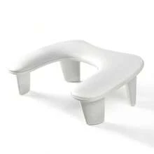 New Comfortable Slanted Soft Cushion Armrest Professional PU Leather U-Shaped Nail Pillow Exclusive For Nail Salon - White - View 11