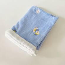 1pc 70*100cm/27.6*39.4in Baby Blanket, Soft & Comfortable, Newborn Blanket, Nursery Supplies, Suitable For All Seasons - Blue - View 2