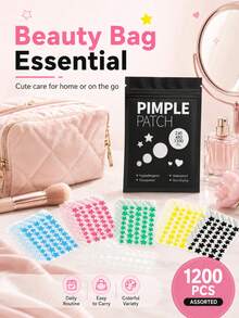 480/1200PCS 6-Color Star-Shaped Acne Patches, Waterproof, Sweat-Resistant, Day & Night Use, Scar Concealing, Seamless, No Caking, Gentle, Non-Irritating, Refreshing & Skin-Friendly - View 5