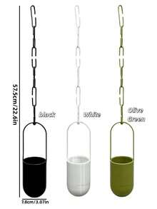 1pc Nordic Style Hanging Planter With Detachable Chain, Green Plant Hanging Pot, Garden Decor Flower Pot, Indoor Foliage Plant Hanging Planter - Hanging Chair - View 11