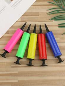 1/3pcs Balloon Inflator Pump, Manual Press Portable Plastic Balloon Pump, Suitable For Birthday Party Supplies (Random Color), Christmas - One Size Fits All - View 3