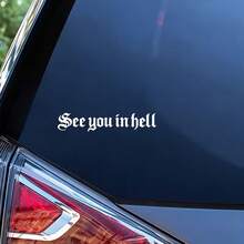 1 Fun "Hell Meeting" Sticker - Personalized Waterproof Sticker, Suitable For Car Bumpers, Motorcycle Fuel Tanks, Notebooks, Yamamoto Computers, Bicycle Frames - Easy To Stick On Humorous Helmets And Car Decorations, With Durable Adhesive - A - View 8