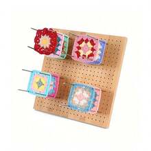 3.94"/7.87"/11.81" Wooden Knitting Blocking Board, Granny Square Crochet Blocking Mat, Suitable For Shawls, Scarves, Socks, Sweaters And DIY Craft Projects, Crochet Accessories Gift - One Size Fits All - View 4