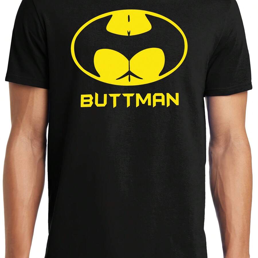 Big Guys Rule Funny Big And Tall King Size Buttman Parody T-Shirt - Style - View 1