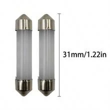 2pcs 12V Super Bright LED Decorative Light Bulbs, 31/36/39/41mm Multi-Size, Suitable For Car Interior Ceiling Light, Map Light, Trunk, License Plate Light - 41mm - View 19