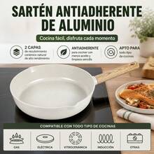28cm Aluminum Non-Stick Frying Pan With 2-Layer Ceramic Coating And Wood-Effect Handle, Induction And Gas Stovetop Compatible - View 3