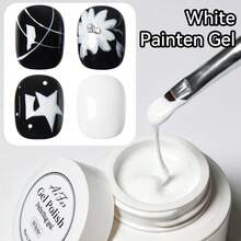 AiFer Set Starter Kutek Gel Hitam & Putih Soak-Off Tanpa Lap 8ml/Pc, Dapat Digunakan Sepanjang Musim, Tersedia 2 Warna - Hitam dan Putih - View 11