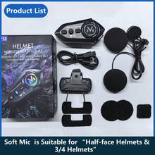 Tai nghe không dây cho mũ bảo hiểm xe máy Y12, âm thanh HiFi, chống ồn, loa mũ bảo hiểm, micro, tự động trả lời, BT5.3, tương thích với mũ bảo hiểm nửa mặt và cả mặt, hỗ trợ kết nối hai điện thoại, lý tưởng cho lái xe ngoài trời, lựa chọn hàng đầu cho những người đam mê lái xe - Y12 (Không có đàm thoại) - Xem 14