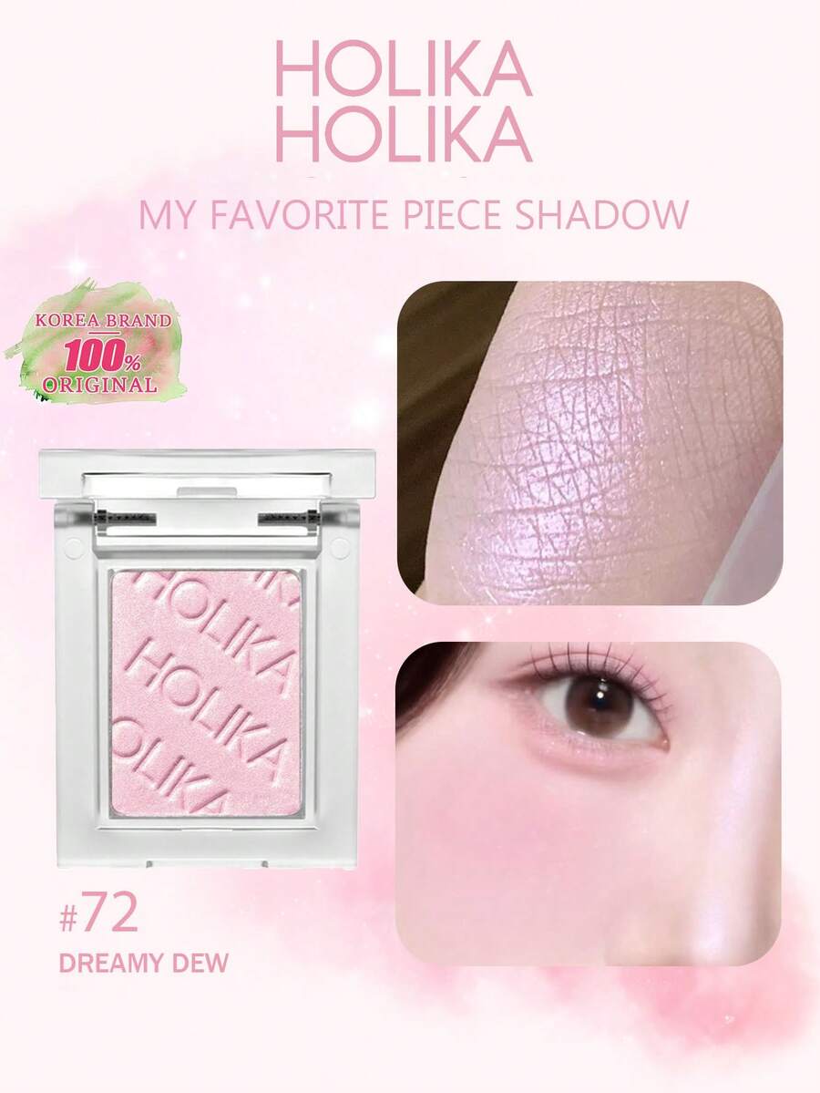 HOLIKA HOLIKA My Favorite Piece Shadow 72 DREAMY DEW 輕盈暈染絲絨粉末眼影，持久不結塊，手指塗抹，隨時補妝，口袋便攜旅行必備，消腫效果，5分鐘快速妝容，韓系美妝