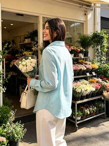 Women Two-Piece Outfits - Blue - View 5