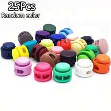 25/34/49/60/77/84Pcs Plastic Spring Buckles, Random Color Double Hole Round Sliders, Elastic Drawstring Locks, Suitable For Camping, Hiking, Backpack Shoelaces, DIY Rope Ends And Clothing Accessories - Multicolor - View 18