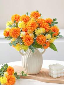 1pc Artificial Dandelion Bouquet, Suitable For Home Decor, Kitchen Decor, Autumn Decor, Outdoor Decor, Table Decor, Wedding Decor, Artificial Plants, Women's Gift, Back To School - Yellow - View 9