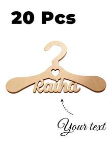 Personalized Name Mini Hangers, Custom Wooden Name Hangers, Suitable For Small Clothing And Pet Clothes, Home Storage Small Wardrobe Hooks - Multicolor - View 19
