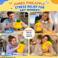 Large Pineapple Stress Relief Toy, Slushy Squishy Slow Rebound Toy, Fidget Toy, Perfect Gift For Birthday, Halloween & Daily Surprise - Multicolor - View 5