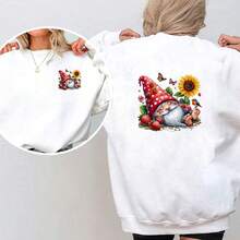 1/2/3pcs Sleeping Dwarf Strawberry Sunflower Heat Transfer Iron-On Patch Butterfly Bird Spring DIY Decorative Stickers For T-Shirt, Hoodie, Pillow, Tote Bag - Multicolor - View 5
