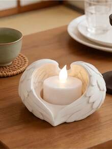 1 buah Tempat Lilin Berbentuk Sayap Malaikat, Cocok untuk Lilin Kecil atau Lilin Imitasi, Bagus untuk Dekorasi Rumah dan Pajangan Meja. Dekorasi Tempat Lilin Unik Ini Merupakan Hadiah yang Sangat Baik untuk Pecinta Dekorasi. - Satu-Ukuran - View 6
