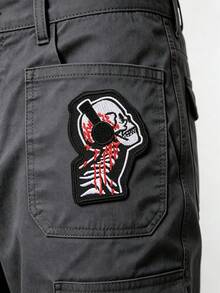 1pc Punk Music Skeleton Morale Tactical Embroidered Patch, Iron-On Arm Patch, Backpack Sticker, Suitable For Backpacks, Hats, Jackets, Etc., DIY Gift - Skeleton - View 8