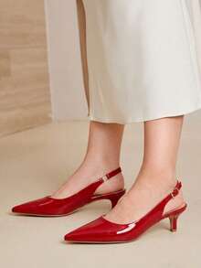 Women Pumps - Red - View 3