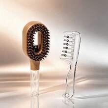 2pcs/Hair Styling Set - 2-In-1 Spray Comb With Water Tank, For Moisturizing And Exfoliating, Fine Mist Spray Design, Easy Hair Care With Crystal Plastic Transparent Liquid Guide Comb, Hair Oil Massage Comb, Wide Tooth Comb - Multicolor - View 13