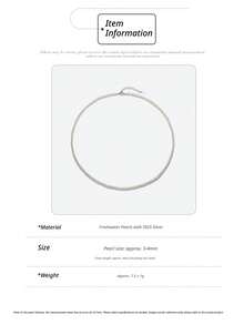 DARA Freshwater Pearl Necklace S925 Sterling Silver 3-4mm White Beads Minimalist Elegant Lightweight Luxury Commute Versatile - Heart - View 5