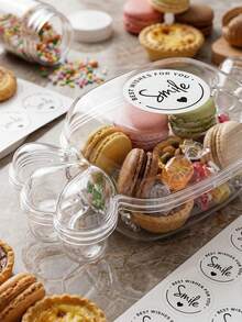 (Reusable Packaging Box) Candy-Shaped Transparent Plastic Dessert Box With Lid, Clear Individual Mousse Cake Container, Wedding Birthday Party Favor Snack Packaging Box - Multicolor - View 5