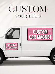 Custom Car Magnetic Signs, Personalized Vehicle Magnetic Stickers With Logo And Text, Suitable For Cars, Trucks And Commercial Advertising - Multicolor - View 1