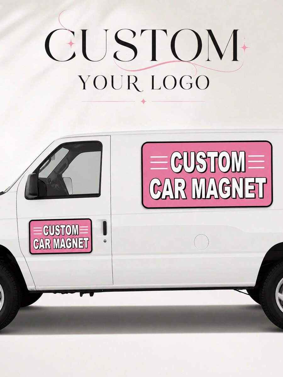 Custom Car Magnetic Signs, Personalized Vehicle Magnetic Stickers With Logo And Text, Suitable For Cars, Trucks And Commercial Advertising - Multicolor - View 1