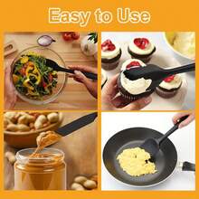 6pcs Silicone Kitchen Cooking & Baking Tools Set, Nordic Color, Large Scraper/Small Scraper/Large Spatula/Oil Brush/Long Scraper, Macaron Color, Cake & Cream Use, Heat Resistant Kitchen Tools - Multicolor - View 7