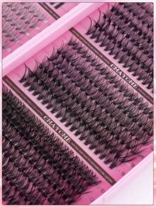 600/684/708/720pcs D-Type Curly Artificial Mink Fur False Eyelashes,Thick And Full,Light And Soft Eyelash Clusters.The False Eyelashes Are Made Of Soft Mixed Materials,Making It Easy To Create A Three-Dimensional Eye Makeup Effect.Halloween,Christmas - Multicolor - View 9