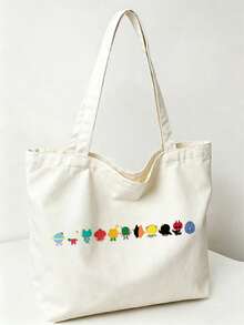GMMTV Canvas Tote Bag, Fan Character Tote Bag | LOVE OUT LOUD FAN FEST, GeminiFourth, PondPhuwin, JoongDunk, FirstKhaotung - Multicolor - View 5